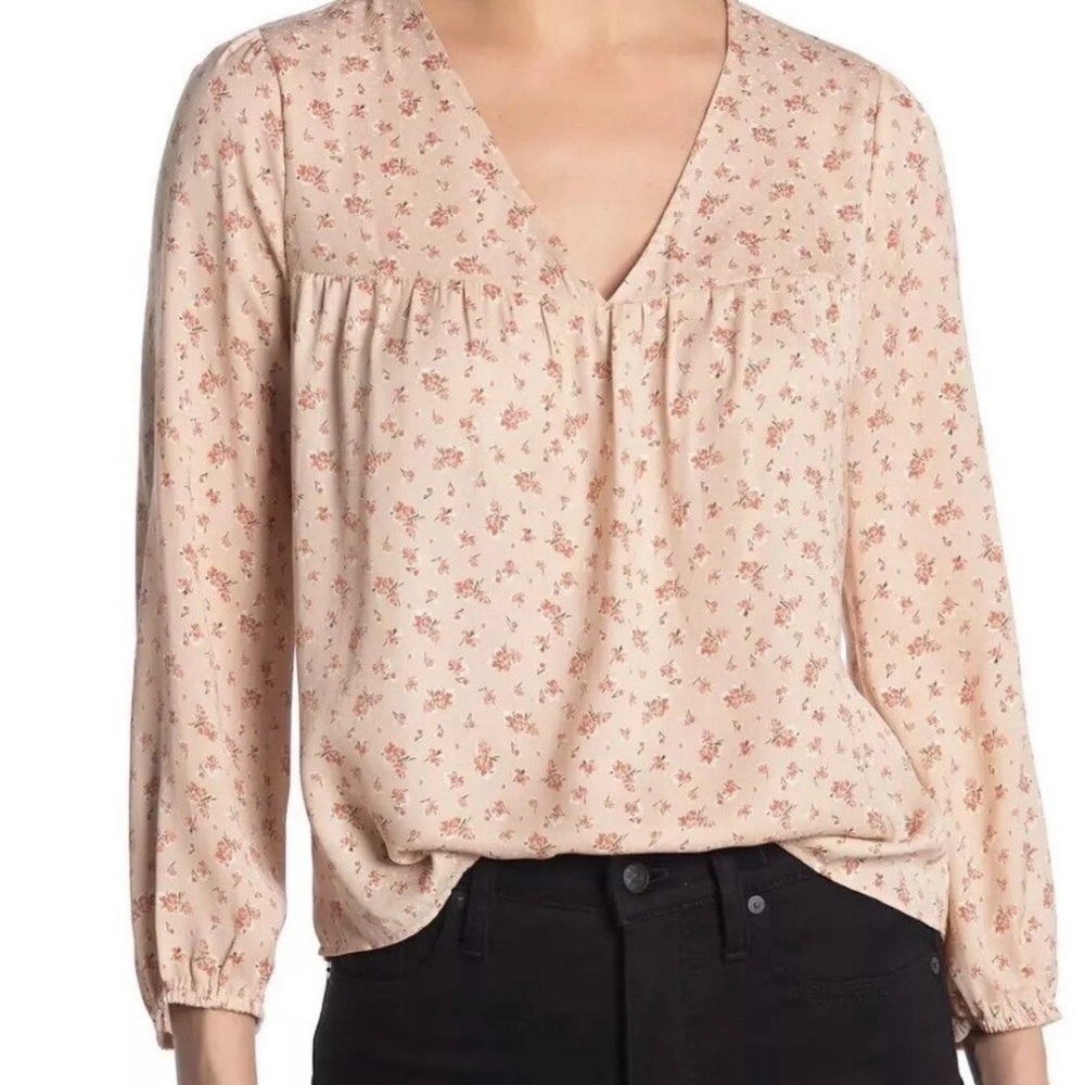 Madewell Floral V-Neck Blouse
